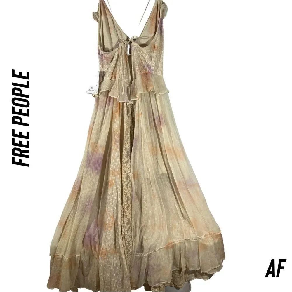 FREE PEOPLE WASHED ASHORE MAXI DRESS NWT SMALL - Picture 8 of 11
